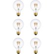 Elitco Lighting Edris 6W 3000K LED Horizontal Helix Glass Light Bulb (Set of 6)