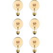 Elitco Lighting Edris 6W 2000K LED Horizontal Helix Glass Light Bulb (Set of 6)