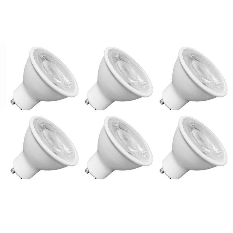Elitco Lighting Berlin 6.5W LED Clear Glass Light Bulb in White (Set of 6)