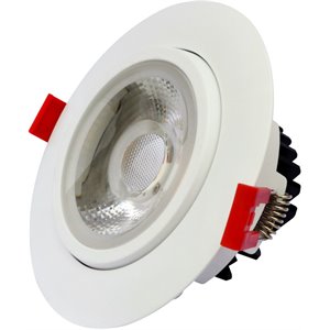 Elitco Lighting 4&quot 11W 3000K Recessed LED Eye Gimbal Light in White (Set of 4)