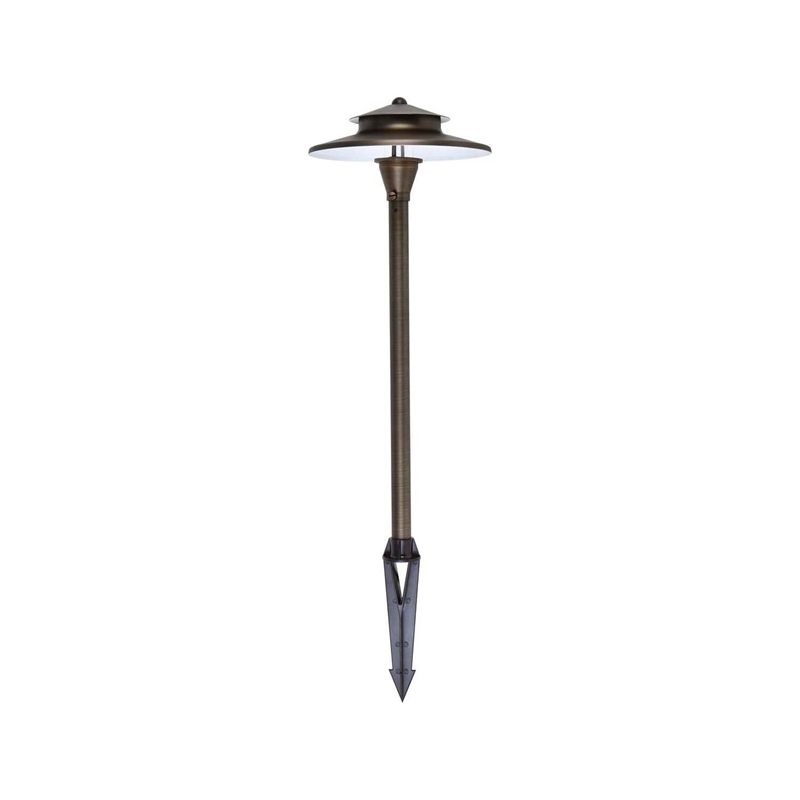 Elitco Lighting Traditional Outdoor Cast Brass Path Light in Antique Brass