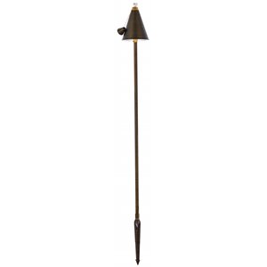 Elitco Lighting Chanterelle Outdoor Cast Brass Torch Path Light in Antique Brass