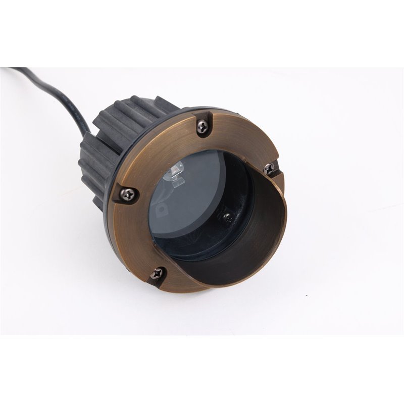 Elitco Lighting Aera Cast Brass Well Light with Integrated Canopy in Brass