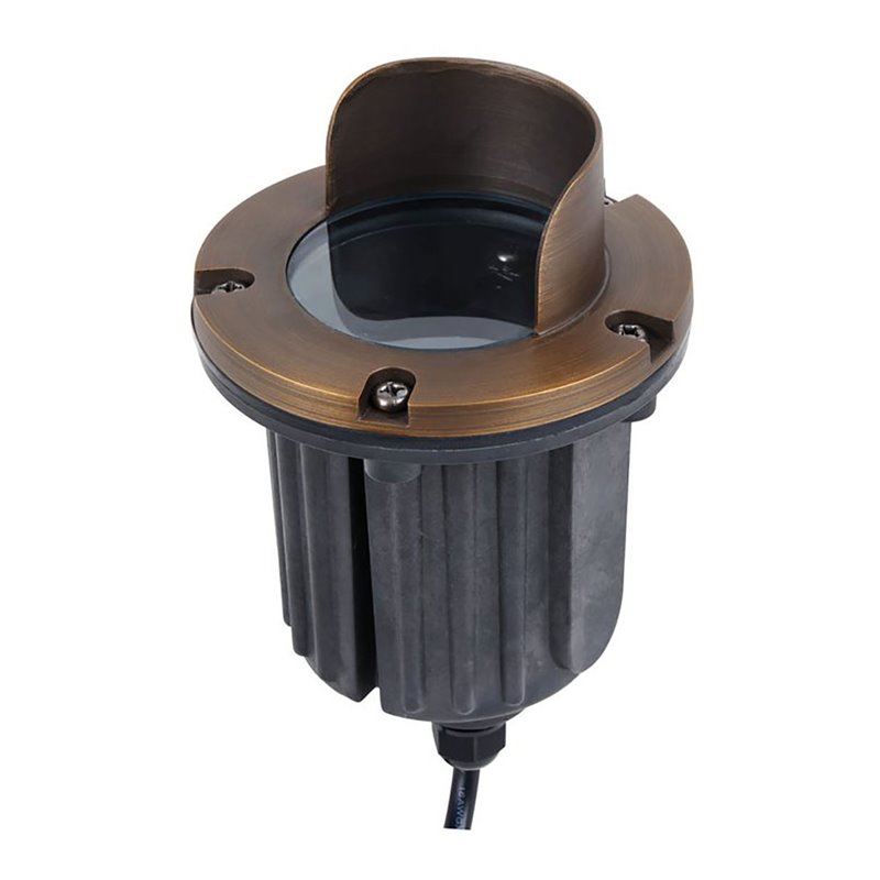 Elitco Lighting Aera Cast Brass Well Light with Integrated Canopy in Brass