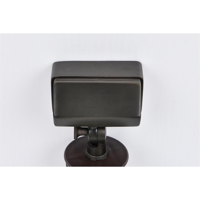 Elitco Outdoor 12V Cast Brass Flood Light 2Inch L X 4Inch W X 6Inch H Dark Bronz