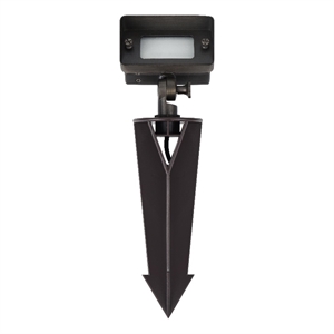 Elitco Outdoor 12V Cast Brass Flood Light 2Inch L X 4Inch W X 6Inch H Dark Bronz