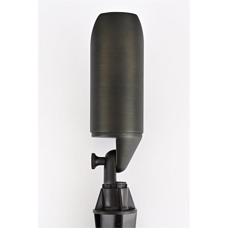 Elitco Outdoor 12V Cast Brass Spot Light 2.25Inch W X 8Inch High In Dark Bronze