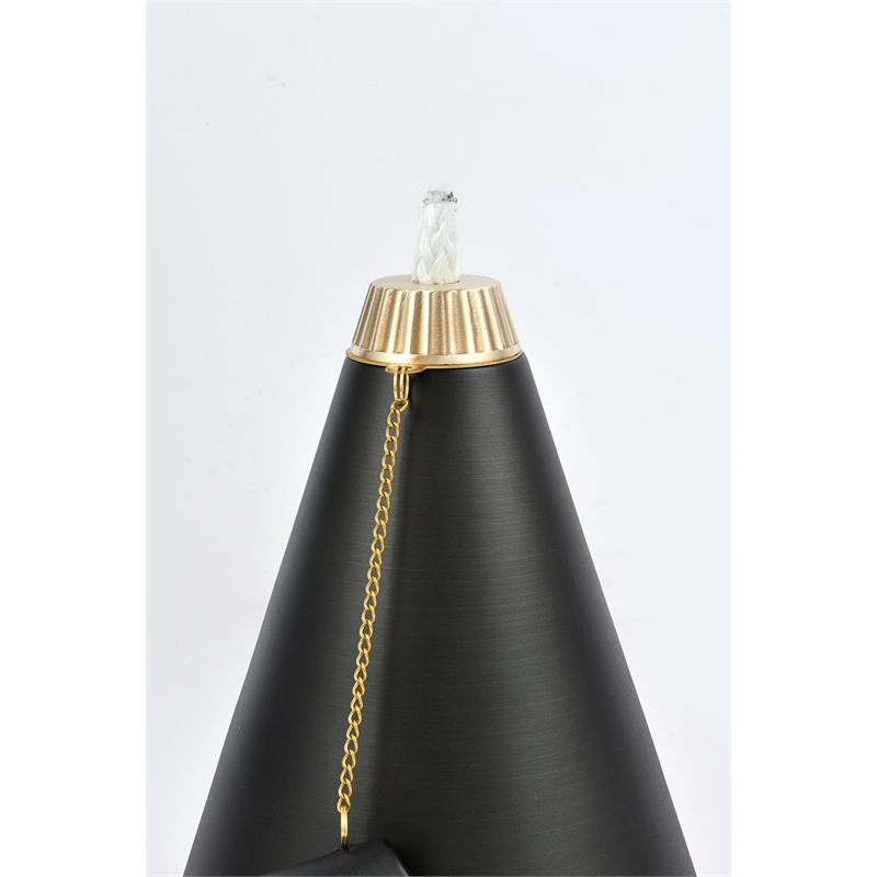 Elitco Outdoor 12V Cast Brass Torch Light 8Inch W X 24Inch High In Dark Bronze