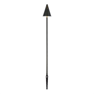 Elitco Outdoor 12V Cast Brass Torch Light 8Inch W X 24Inch High In Dark Bronze