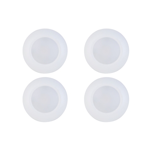 Elitco Lighting 5&quot Selectable 10W 600 Lumens Disk Light in White Pack Of 4