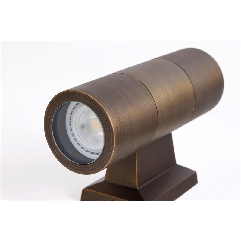 Elitco Lighting Landscape Cast Brass Double Wall Light in Antique Brass