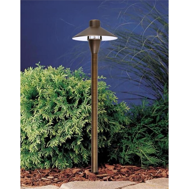 Elitco Lighting Landscape Cast Brass 7X24 Path Light in Antique Brass