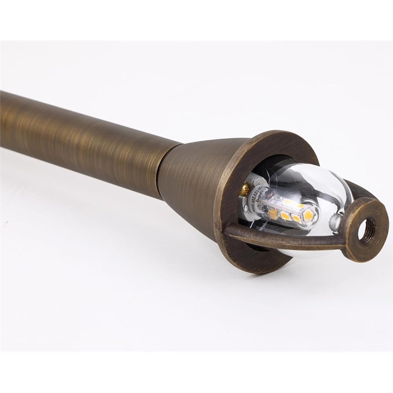 Elitco Lighting Landscape Cast Brass 7X24 Path Light in Antique Brass