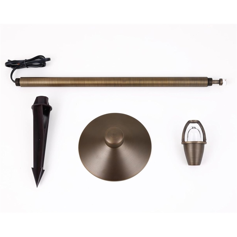 Elitco Lighting Landscape Cast Brass 7X24 Path Light in Antique Brass