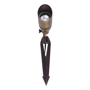 Elitco Lighting Landscape Cast Brass 2X7 Spot Light in Antique Brass