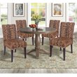 Belmont Home Woven Banana Leaf (Rattan/Wicker) Dining Chair in Honey/Dark Brown