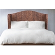 Belmont Home Capistrano Coastal Rattan/Wood Banana Leaf Queen Headboard in Brown