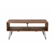 Belmont Home Brighton Solid Acacia Wood Foldable Coffee Table in Brown/Black
