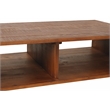 Belmont Home Brighton Solid Acacia Wood Foldable Coffee Table in Brown/Black