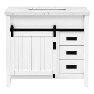 Hanford 37'' Stone Top Bathroom Vanity (7509VB37 + 7722VT37)