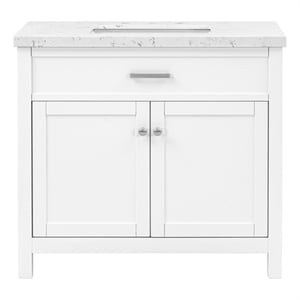 Roseville 37&quot Stone Top Bathroom Vanity (7516VB37 + 7722VT37)