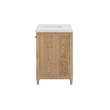 31''Cane Paneled Bathroom Vanity with Engineered Stone Top