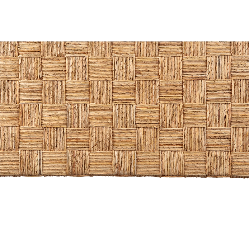 Crawford & Burke King Adjustable-Height Woven Rattan Headboard in Natural