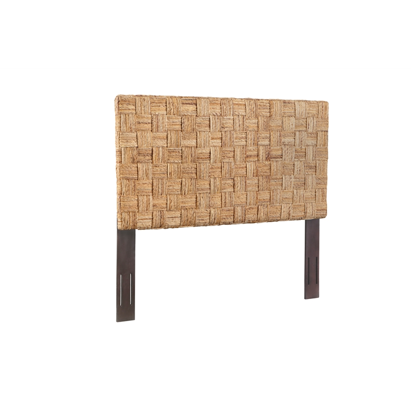 Crawford & Burke Queen Adjustable-Height Woven Rattan Headboard in Natural