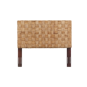 Crawford & Burke Queen Adjustable-Height Woven Rattan Headboard in Natural