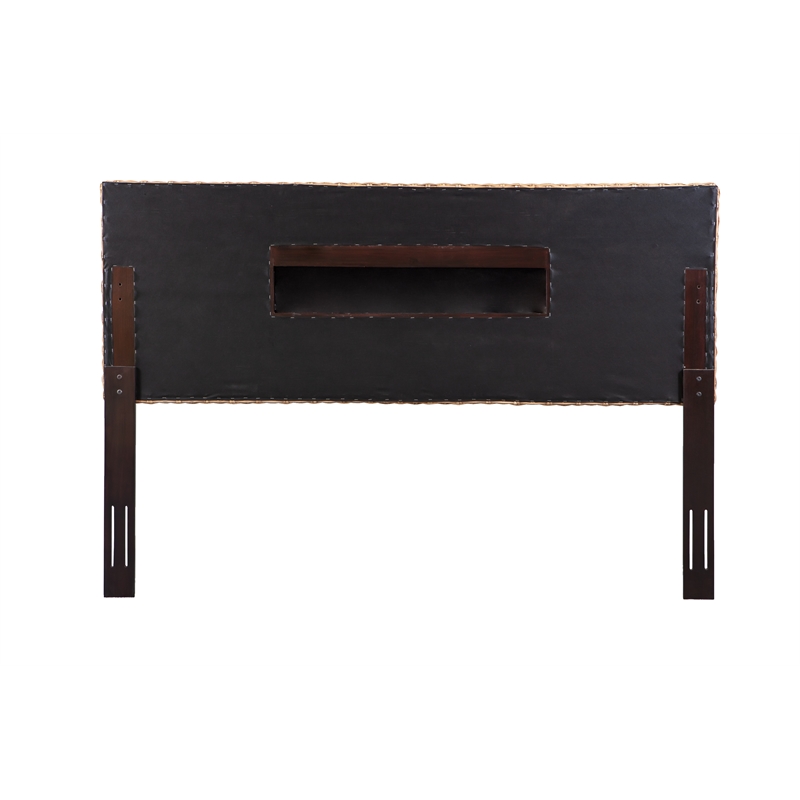 Crawford & Burke King Adjustable-Height Headboard in Natural Rattan