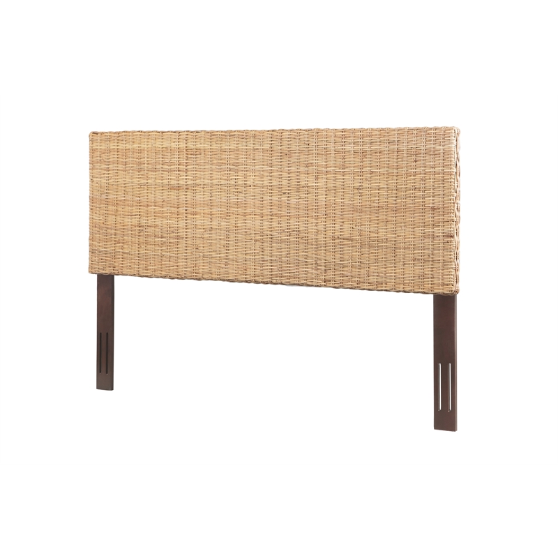Crawford & Burke King Adjustable-Height Headboard in Natural Rattan