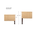Crawford & Burke King Adjustable-Height Headboard in Natural Rattan