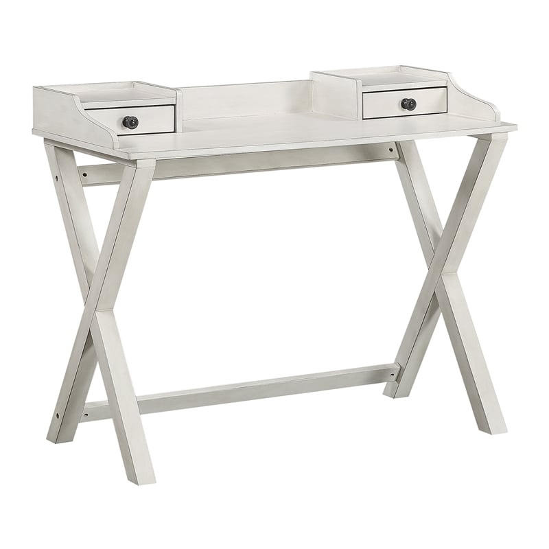 Barton Writing Desk in White Wash finish Engineered Wood