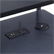 Emulator Battlestation Black Gaming Desk in Engineered Wood with RGB LED Lights