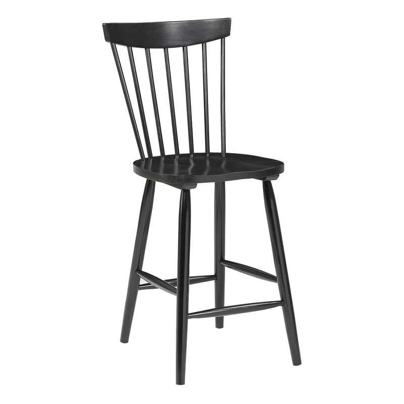 Eagle Ridge Counter Wood Stool in Black Finish