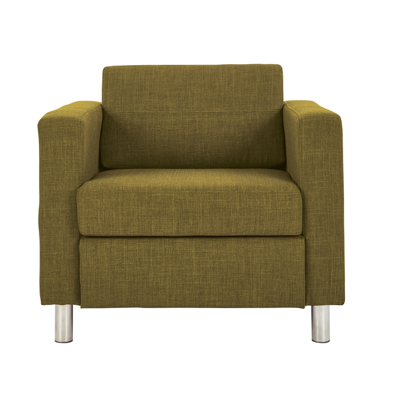 OSP Home Furnishings Pacific Armchair In Green Fabric