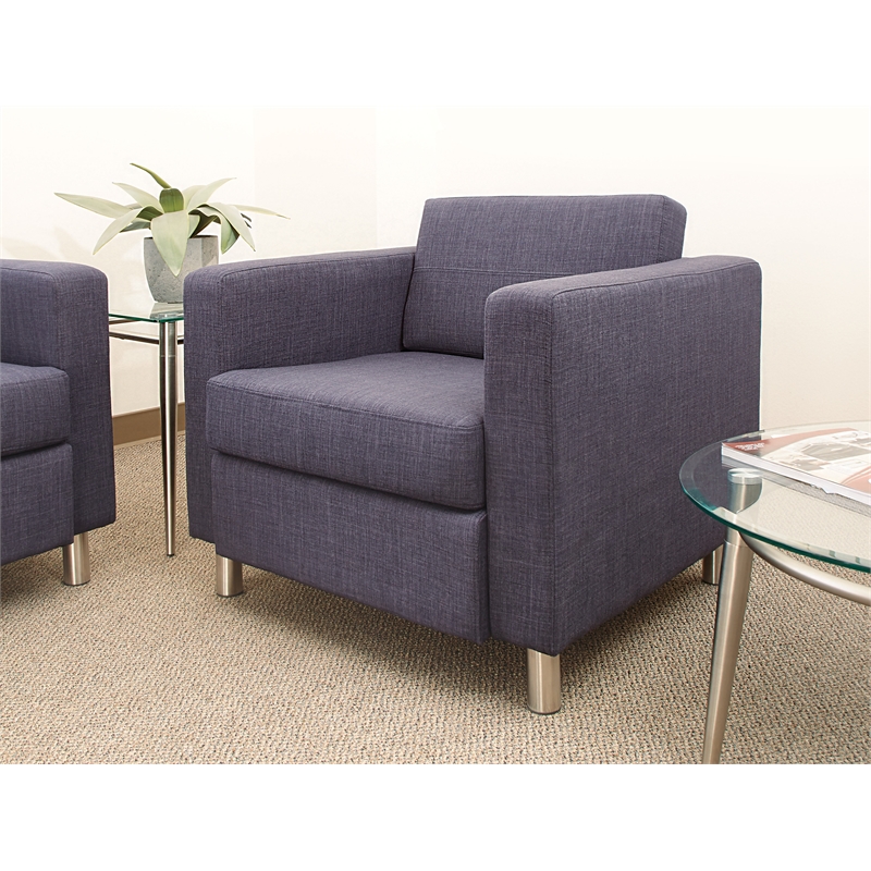 OSP Home Furnishings Pacific Armchair In Navy Fabric