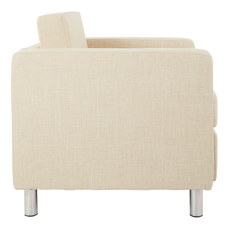 OSP Home Furnishings Pacific Armchair In Cream Fabric