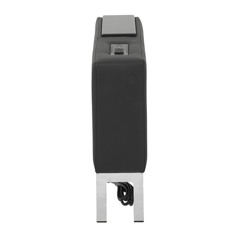 Wall Street Modular Component in Black Faux Leather Charging Station
