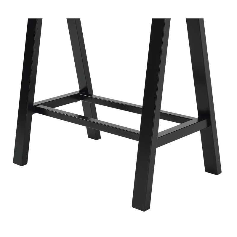Middleton Writing Desk with Clear Glass Top and Black Base