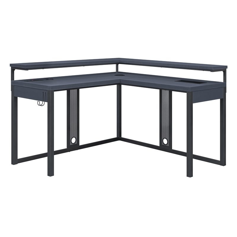 Loadout L/Shape Gaming Desk in Black Steel Metal