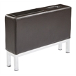 Wallstreet Espresso Faux Leather Center Console with Charging Station