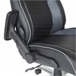 Big & Tall Bonded Leather Gaming Chair in Gray Mesh