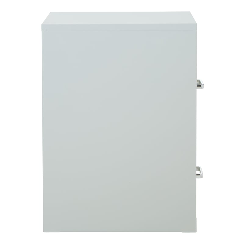 2 Drawer Locking Metal File Cabinet in Gray