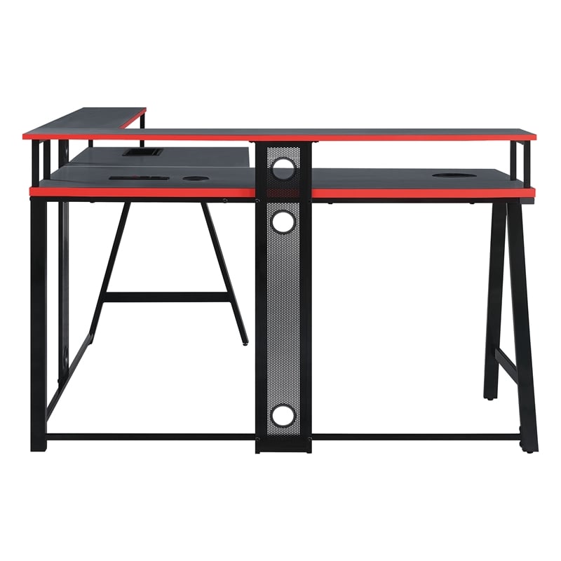 Disruptor L-Shape Gaming Desk in Metal Black