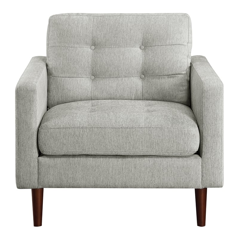 Grayburn Mid-Century Chair in Smoke Gray Fabric