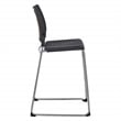 Tall Black Stacking and Ganging Chair with Plastic Seat and Back 25-Pack