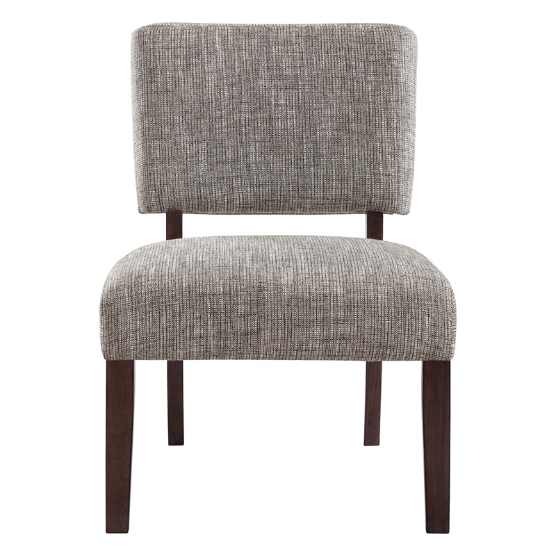 Jasmine Accent Chair in Speckled Charcoal Fabric