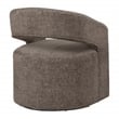 Devin 360 Degree Swivel Chair in Brown  Fabric