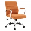 Mid-Back Office Chair in Nutmeg Orange Fabric